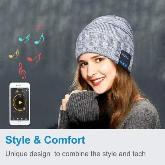 Rotibox Bluetooth Beanie Hat – Wireless Headphone for Winter & Outdoor Sports